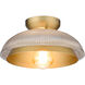 Crawford 1 Light 12 inch Brushed Champagne Bronze Flush Mount Ceiling Light